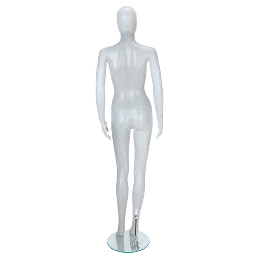 Trance Faceless Mannequin - Female - White 'Salt n Pepper' Finish