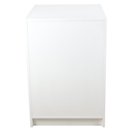 Solido White Till Unit with Lockable Cupboard and Shelf