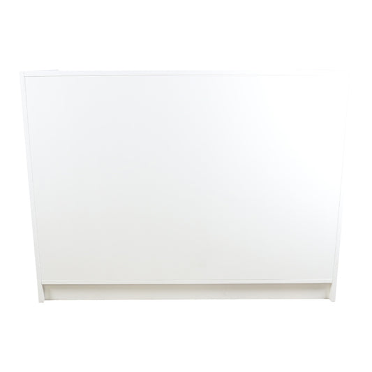 Solido White Wrap Counter with Lockable Cupboard and Shelf