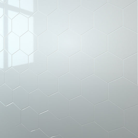 White Hexagon Wall Panel