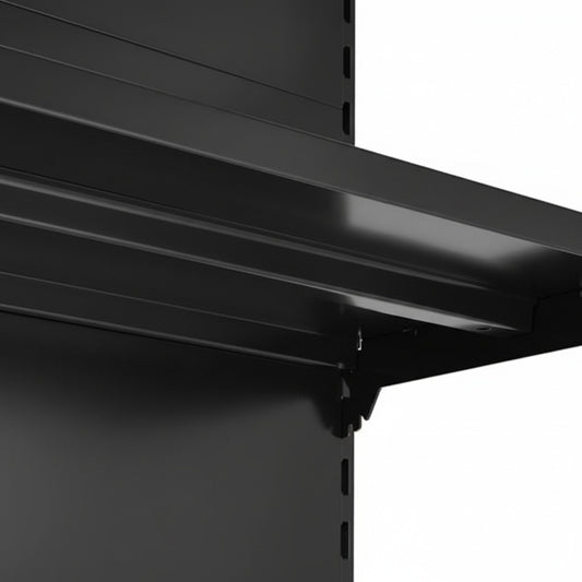 Black Shelf for Retail Shelving Units (No Brackets) - Choice of Sizes