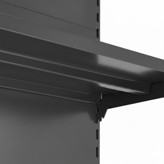 Dark Grey Shelf for Retail Shelving Units (No Brackets) - Choice of Sizes