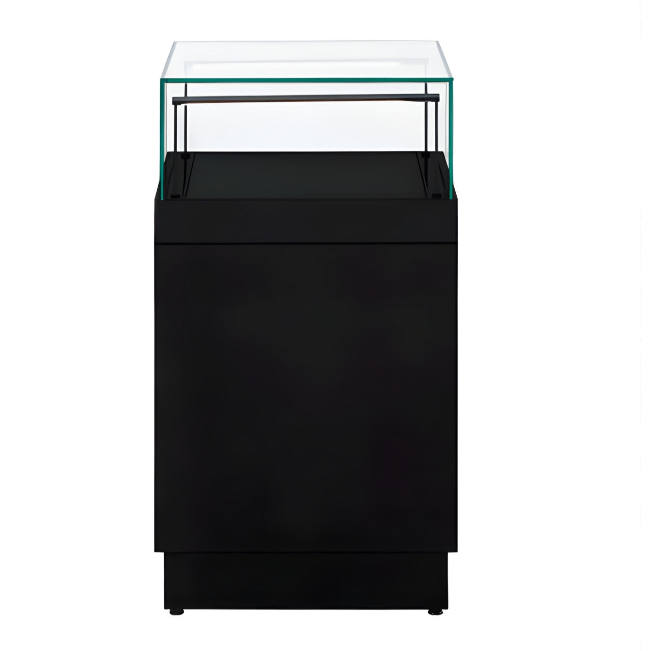 Halo Black Glass Display Showcase Counter with 3 Drawers