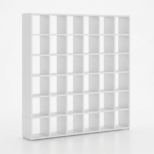 White Cube Bookshelf Display Unit - 6 x 6