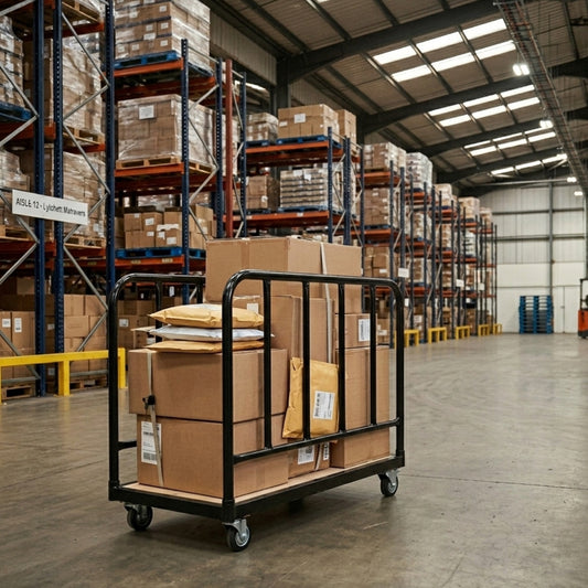 Black 2-Sided Platform Truck - H870 x W1000 x D500mm - Up To 250Kg UDL