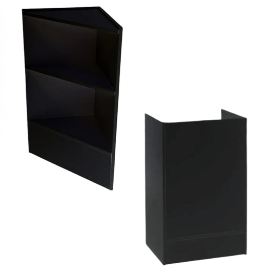 Black Shop Corner Counter and Till Unit Bundle - Silhouette Range