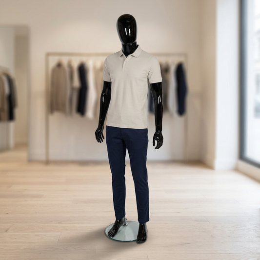 Dash 05 male gloss-black mannequin in a menswear boutique