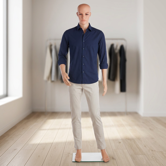 Verve 02 male skin-tone mannequin in a menswear boutique