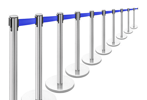 Retractable 4-Way Barriers