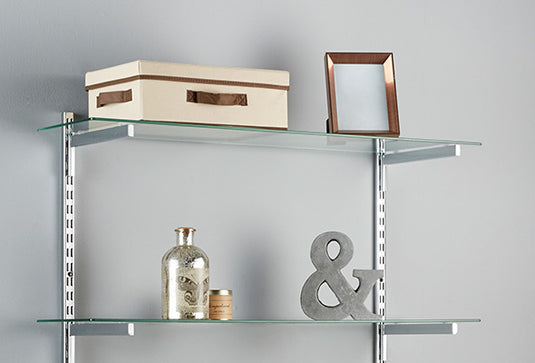 Glass Wall-Fix Shelving