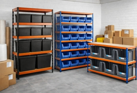 Shelving with Boxes & Bins