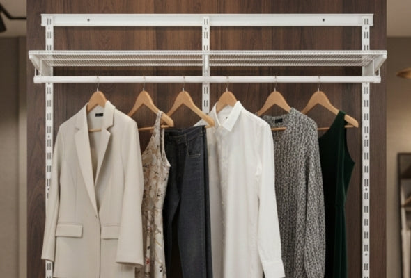Flexx Shelf System With Clothes Rails