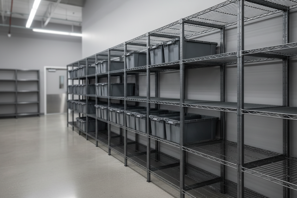 Carbon Grey Wire Shelving