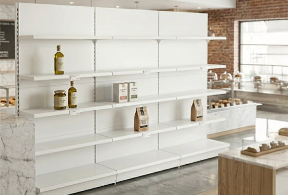 Jura White Retail Shelving