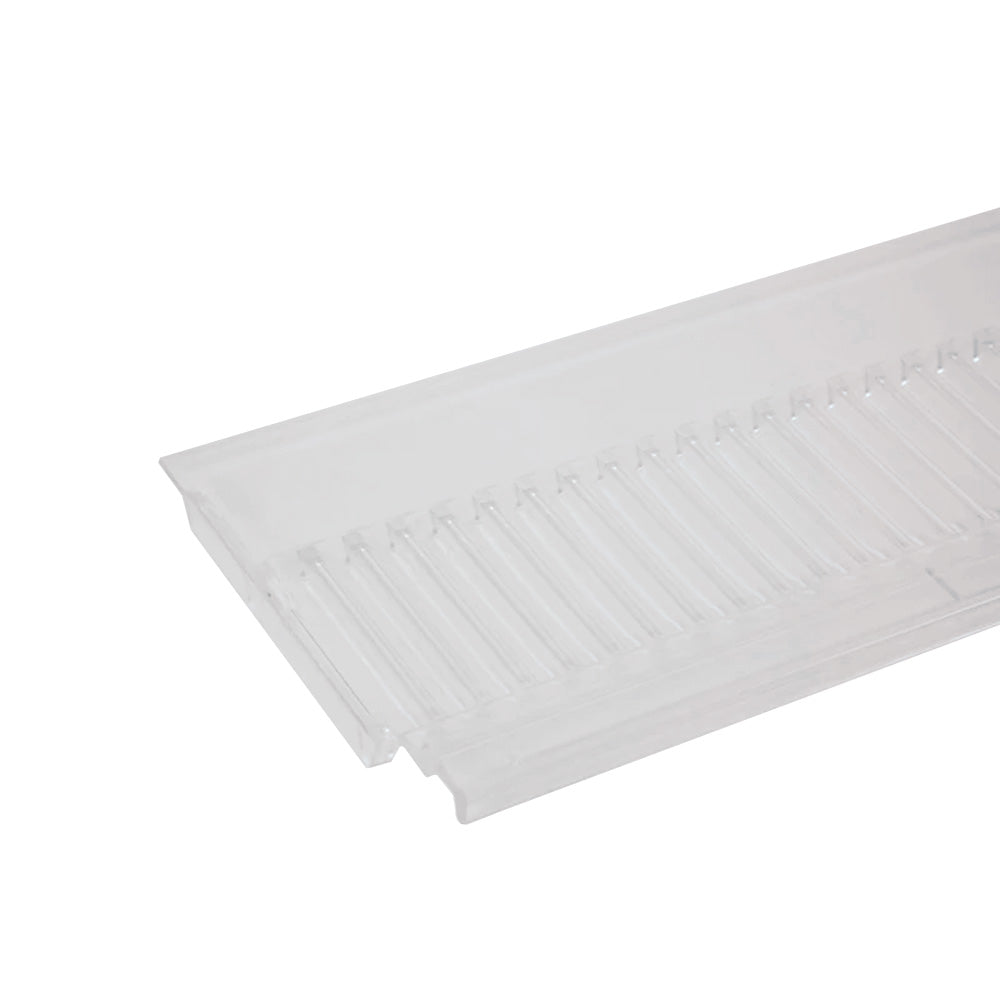 Plastic Toothed Shelf Riser for Retail Shelving Units - H95mm (75mm Exposed)