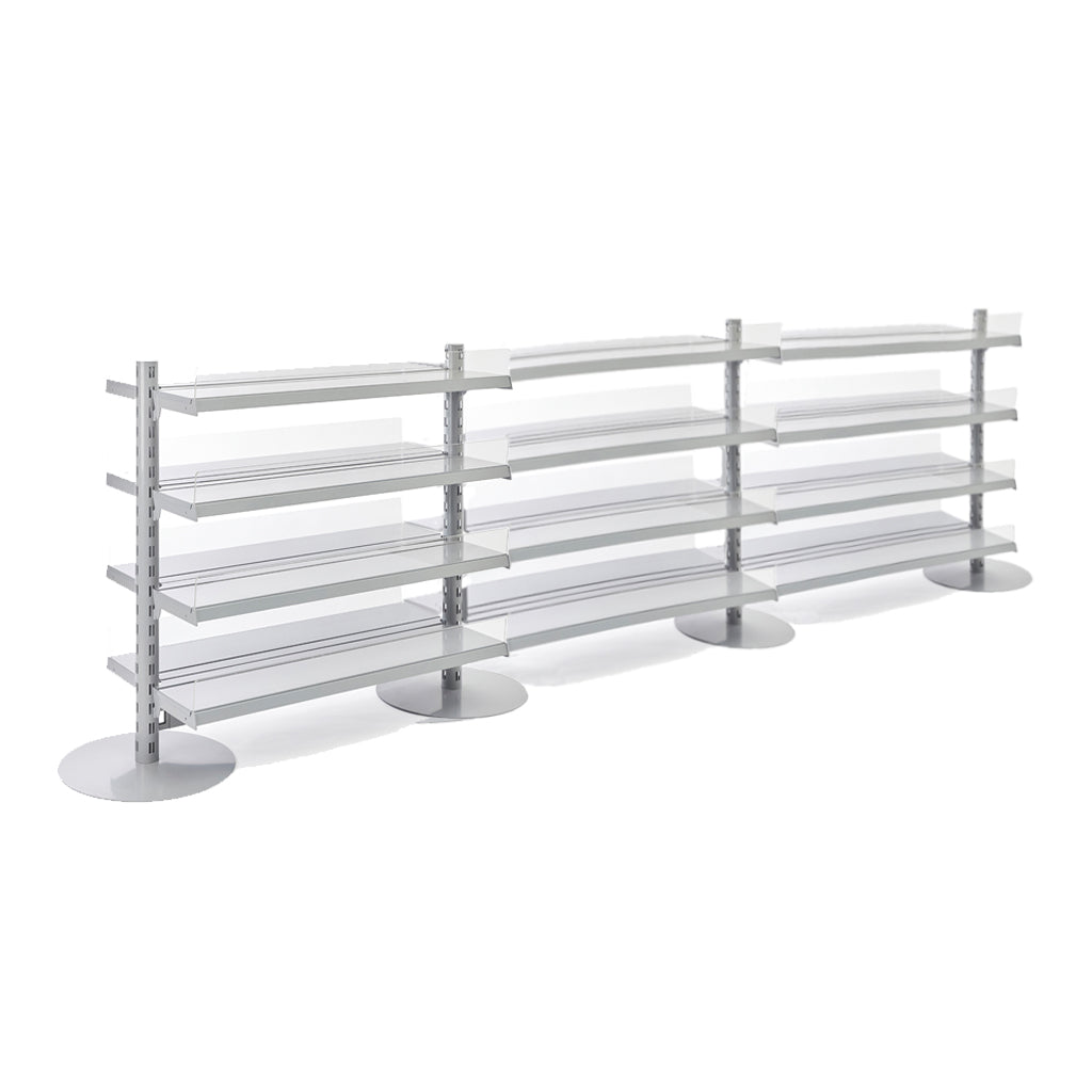 Double Sided In-Queue Merchandising Bay and Shelves -W1000mm each bay