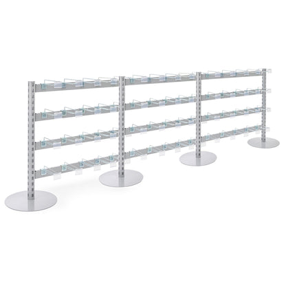 Single Sided In-Queue Merchandising Bay and Hooks -W1000mm each bay