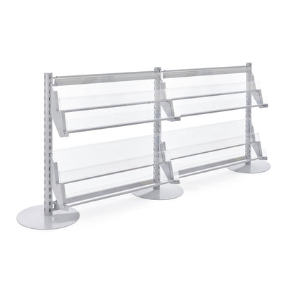 Single Sided In-Queue Merchandising Bay with Magazine Shelves - W1000mm each bay