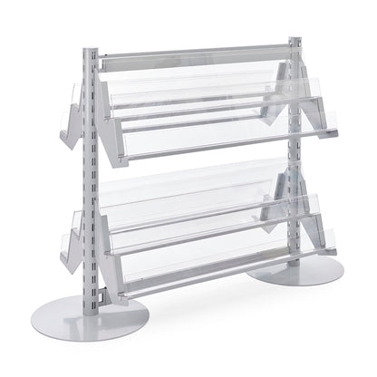 Double Sided In-Queue Merchandising Bay with Magazine Shelves -W1250mm each bay