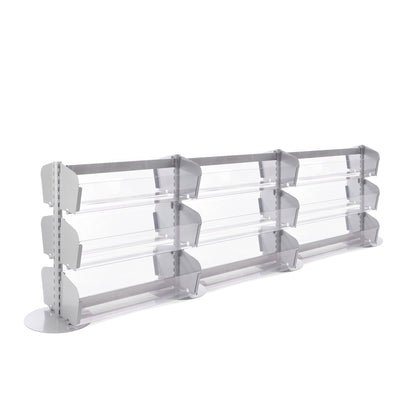 Double Sided In-Queue Merchandising Bin Bays -W1000mm each bay