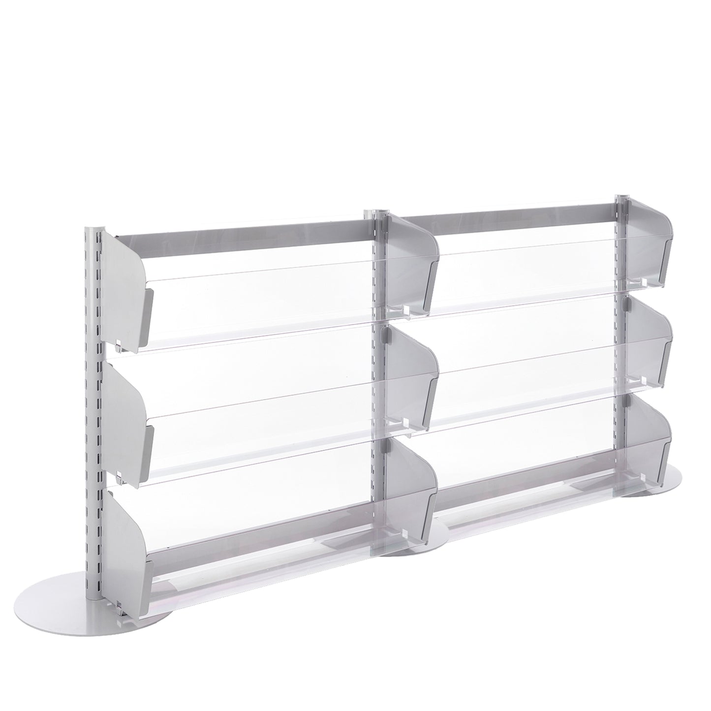 Single Sided In-Queue Merchandising Bin Bays -W1250mm each bay