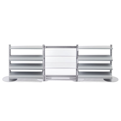 3 x Single Sided In-Queue Merchandising Bay with Shelves and Bins