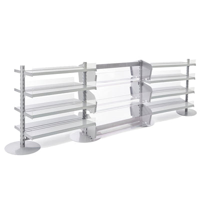 3 x Double Sided In-Queue Merchandising Bay with Shelves and Bins