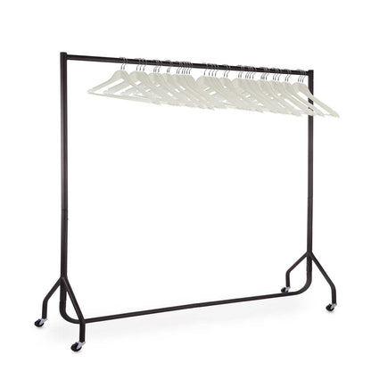 Black 6ft Wide Heavy-Duty Clothes Rail With 40 Hangers Bundle