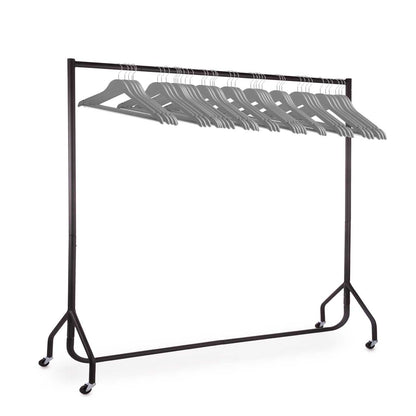 Black 6ft Wide Heavy-Duty Clothes Rail With 40 Hangers Bundle