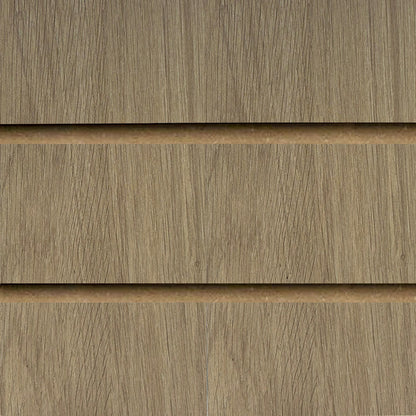 Aurora Oak Slatwall Panel - 100mm Centres - 18mm MDF