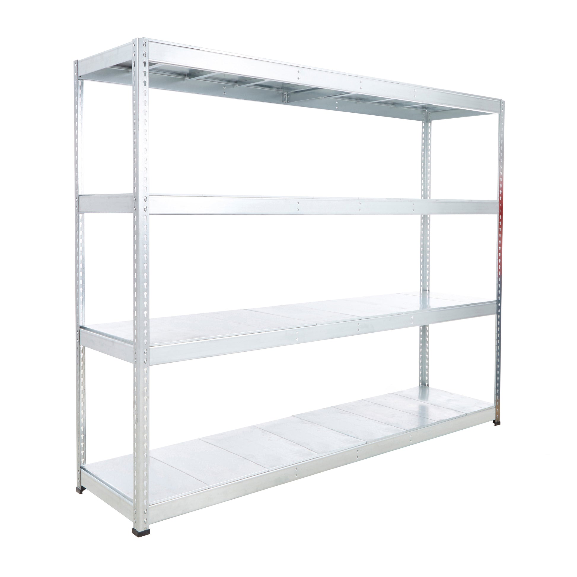 Galvanised Heavy Duty Warehouse Shelving Unit With Steel Shelves - Up to 400Kg UDL Per Shelf - 1980mm High