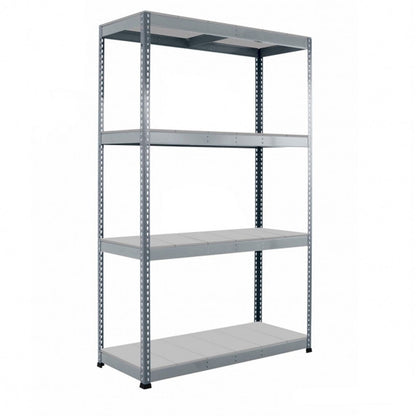 Galvanised Heavy Duty Warehouse Shelving Unit With Steel Shelves - Up to 330Kg UDL Per Shelf - 2440mm High