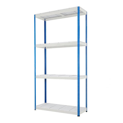 Blue & Grey Heavy Duty Warehouse Shelving With Steel Shelves - Up to 625Kg UDL Per Shelf - 3050mm High