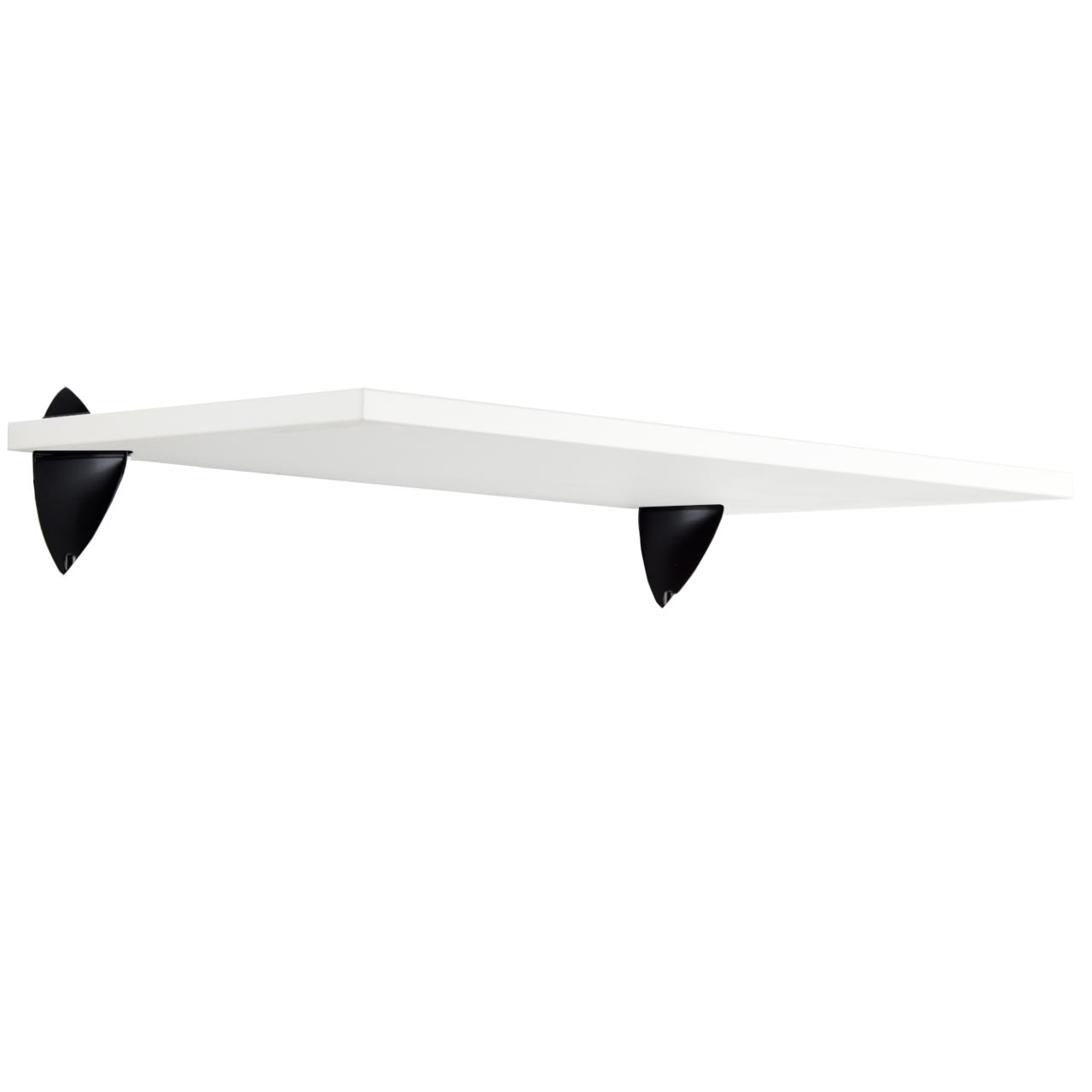 White Wall Shelf With Black Clips