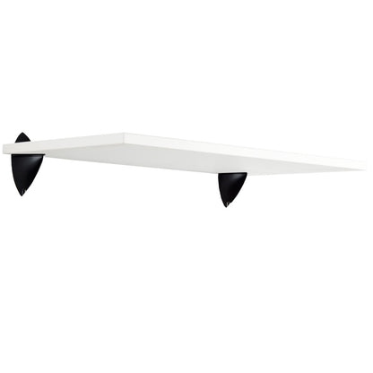White Wall Shelf With Black Clips