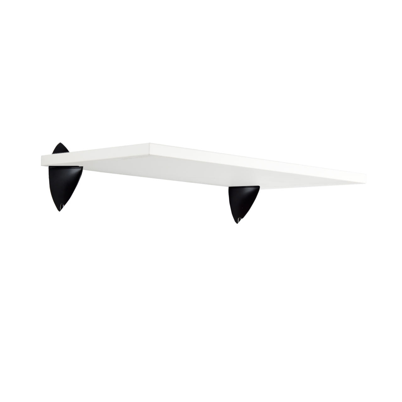 White Wall Shelf With Black Clips