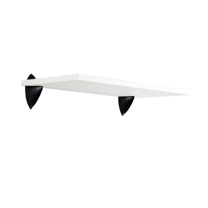 White Wall Shelf With Black Clips
