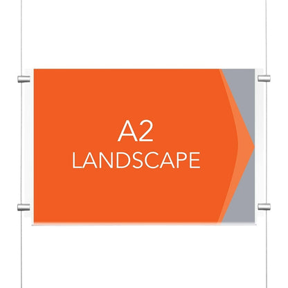 Satin Ceiling-to-Floor Cable Display Kit - A2 Landscape