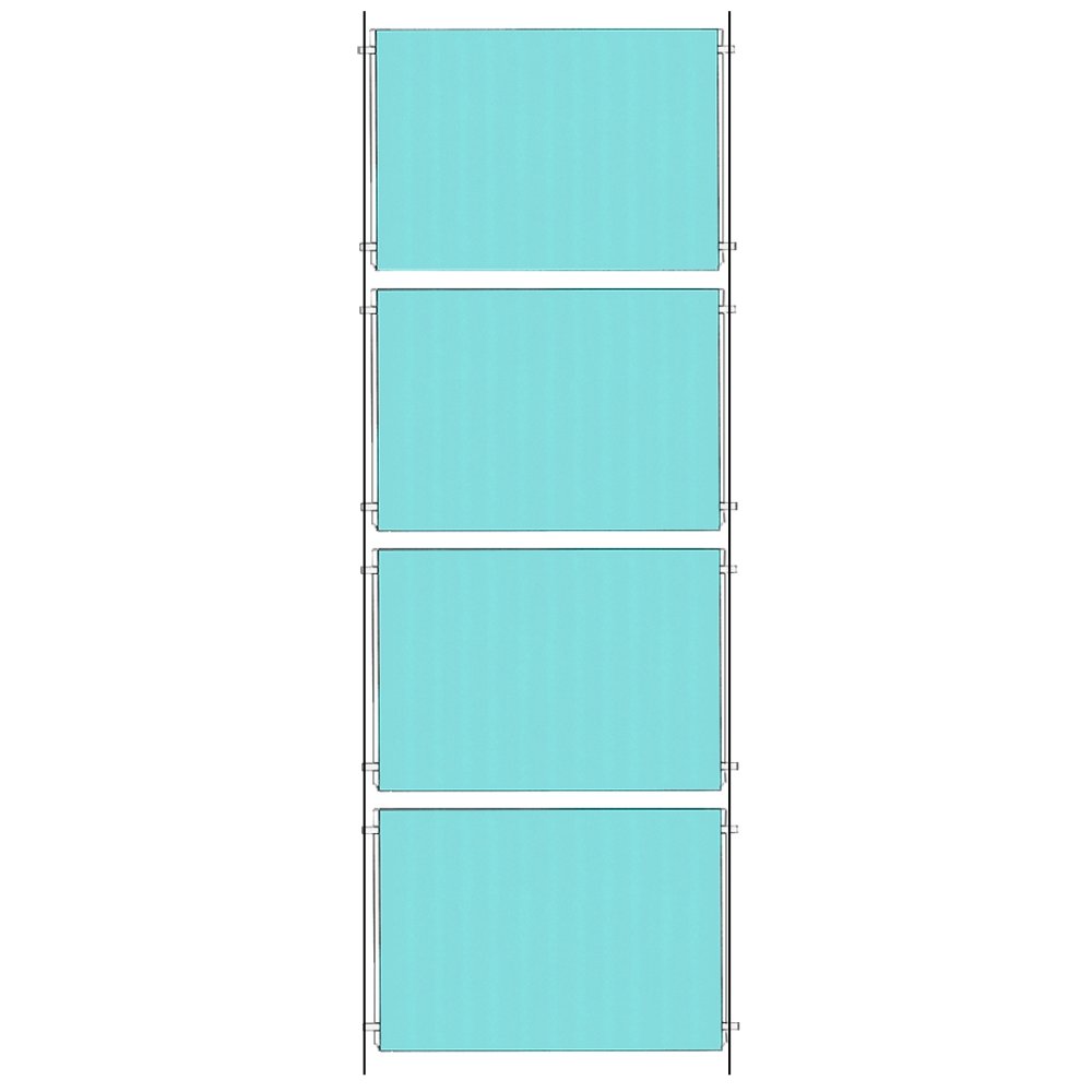 Satin Ceiling-to-Floor Cable Display Kit - A4 Landscape