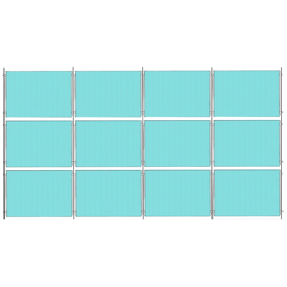 Satin Ceiling-to-Floor Cable Display Kit - A4 Landscape