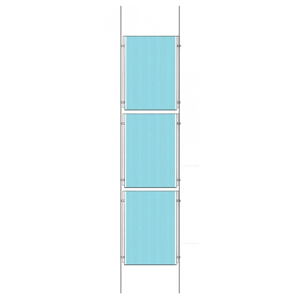 Satin Ceiling-to-Floor Cable Display Kit - A4 Portrait