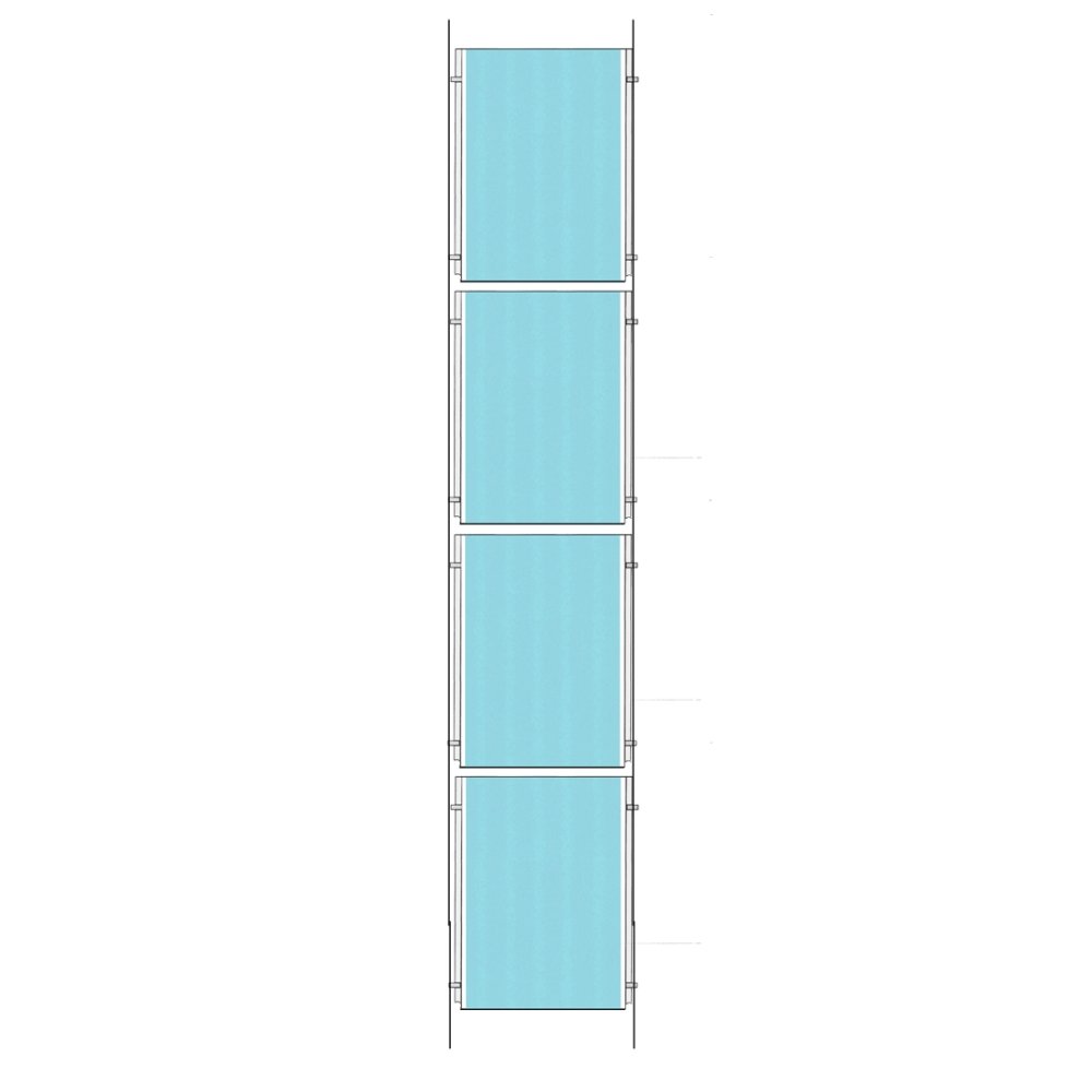 Satin Ceiling-to-Floor Cable Display Kit - A4 Portrait