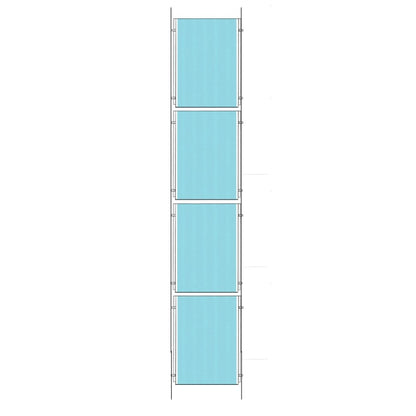 Satin Ceiling-to-Floor Cable Display Kit - A4 Portrait