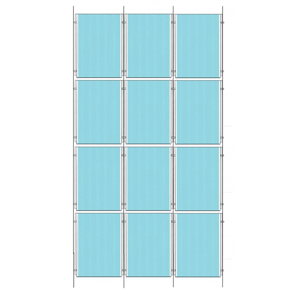 Satin Ceiling-to-Floor Cable Display Kit - A4 Portrait