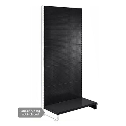 Black Retail Shelving Modular Wall Unit - Perforated Back Panels - H2100mm