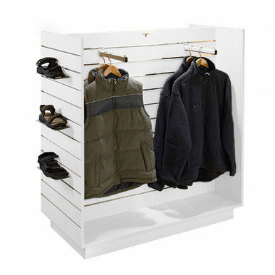 Slatwall Gondola Large 'H' shape with Aluminium Inserts - Aura Range - H1300 x W1250 x D600mm