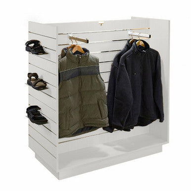 Slatwall Gondola Large 'H' shape with Aluminium Inserts - Aura Range - H1300 x W1250 x D600mm
