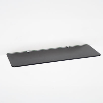 Black Rectangle Glass Shelf - 8mm Thickness