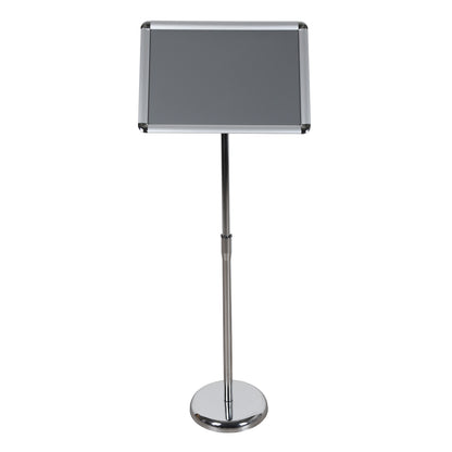 A4/A3 Silver Adjustable Floor-Standing Snap Frame Sign Holder - Max height 1200mm - Portrait or landscape