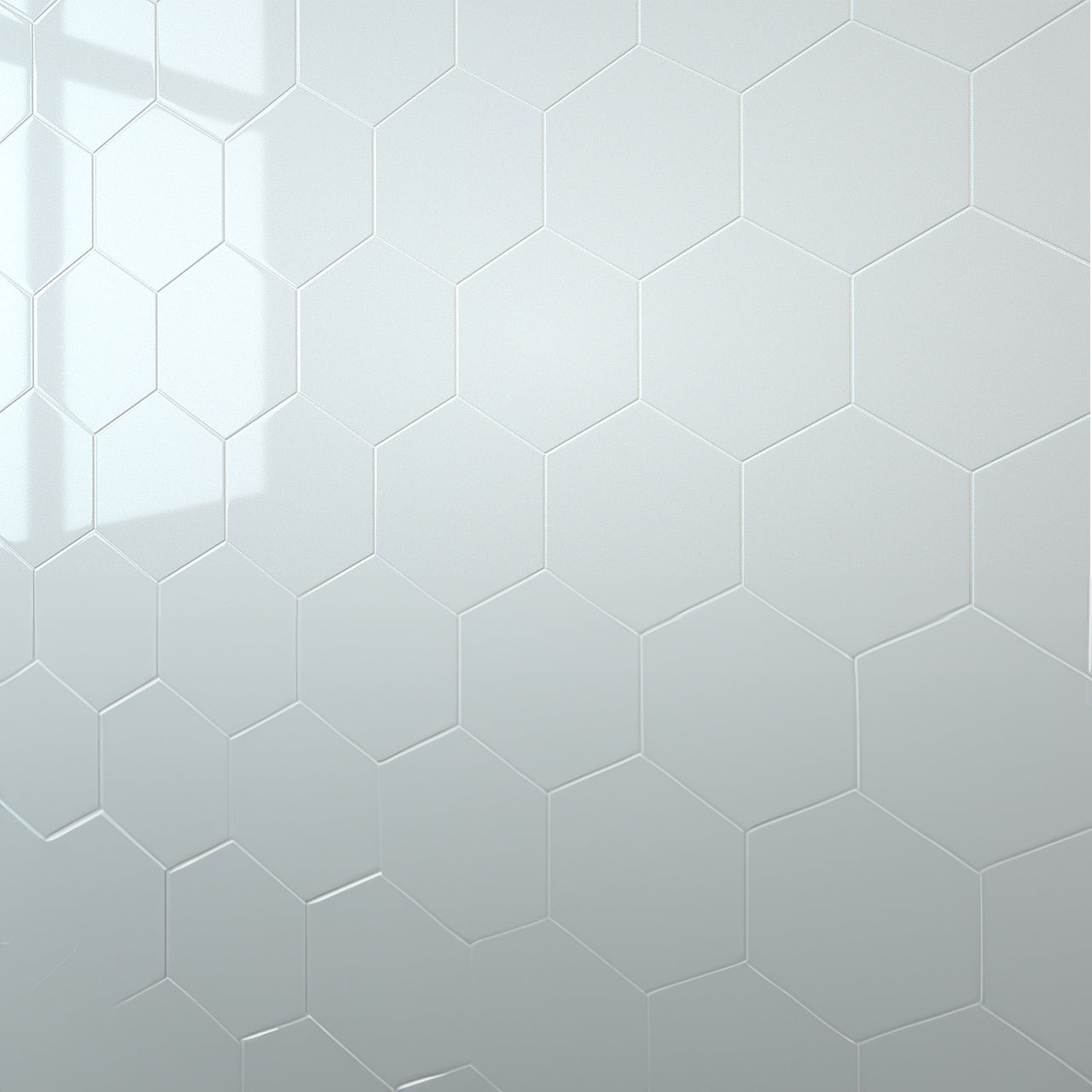 White Hexagon Wall Panel